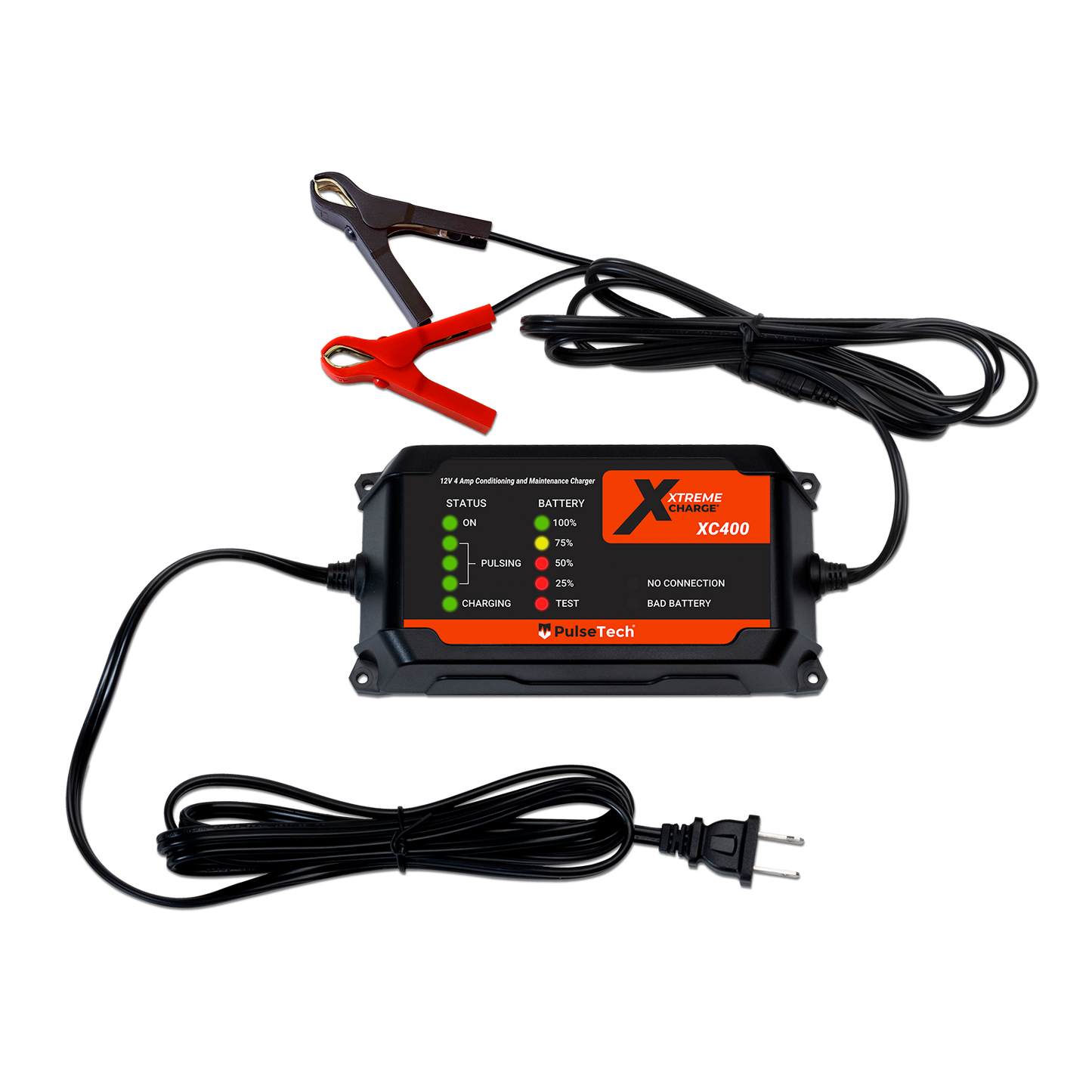 Xtreme Charge XC400 4-Amp All-Vehicle 12V Battery Charger & Maintainer
