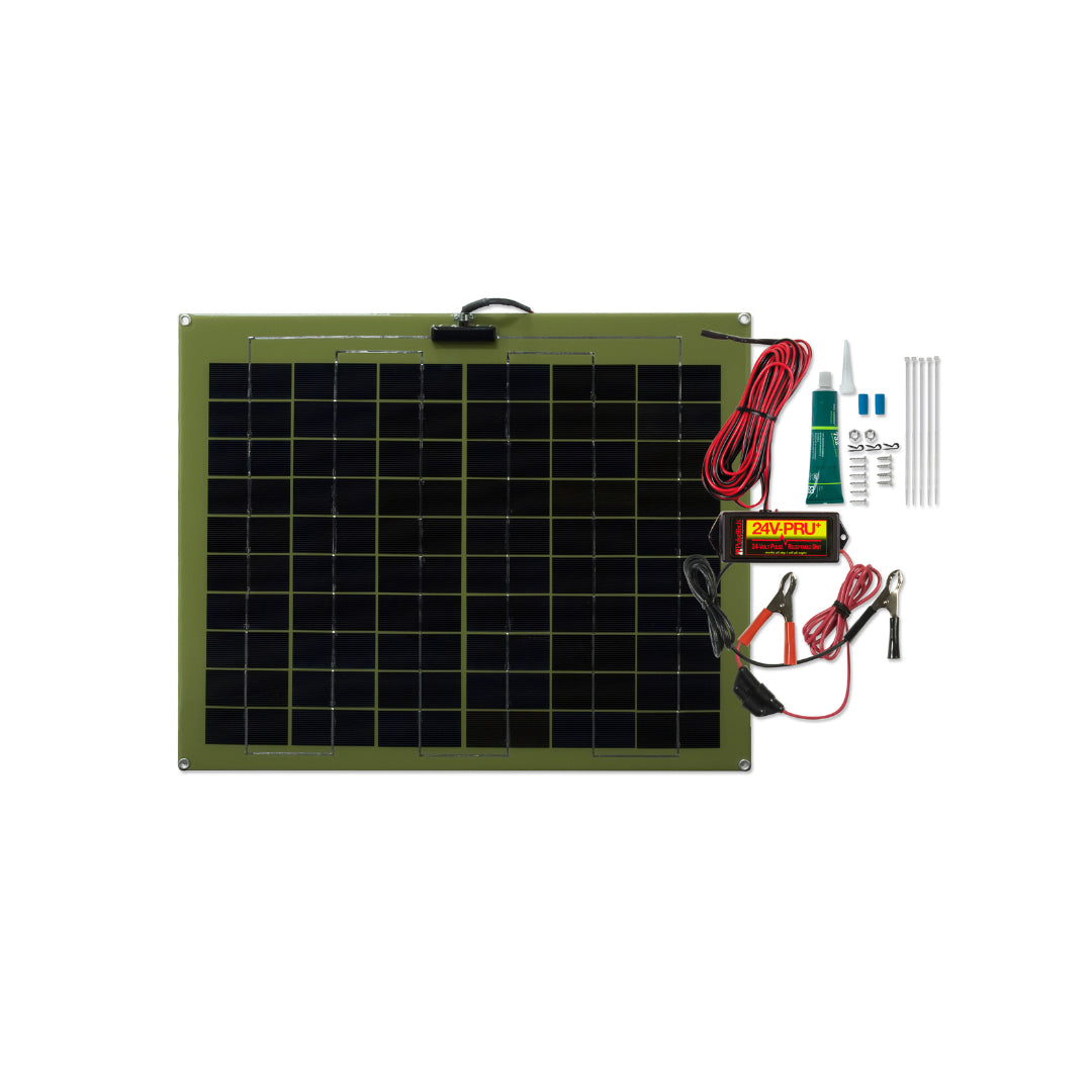 24VPSC-25W-K SolarPulse Charger/Maintainer w/Mounting Kit, 25W
