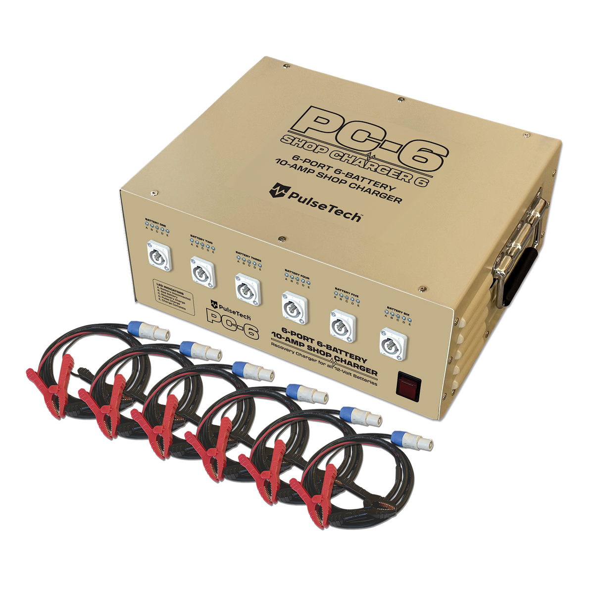 PC-6 PRO 6-Battery/Station 10-Amp Charger