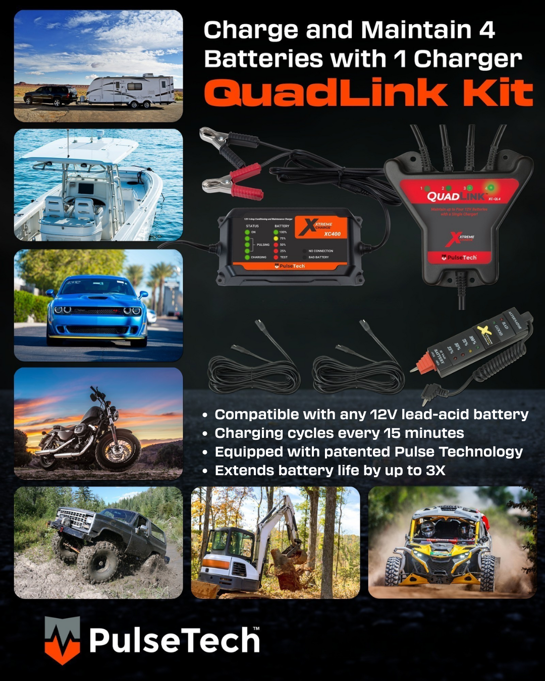 4-Channel Battery Charger Multiplier Kit