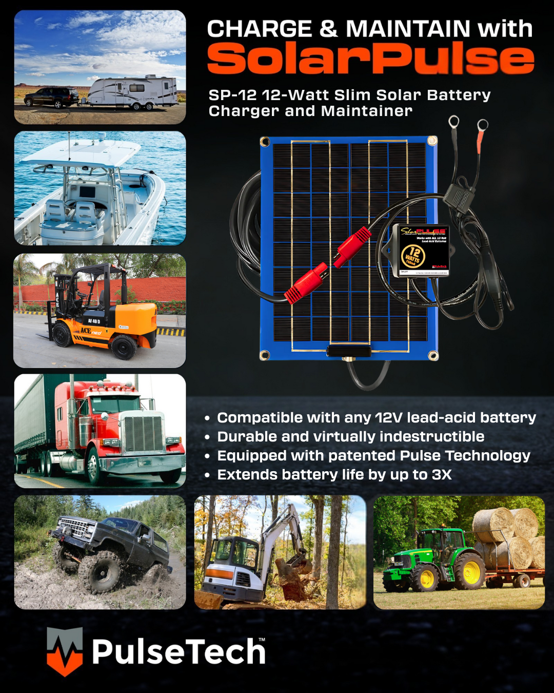 SP-12 SolarPulse Charger/Maintainer OBD-A