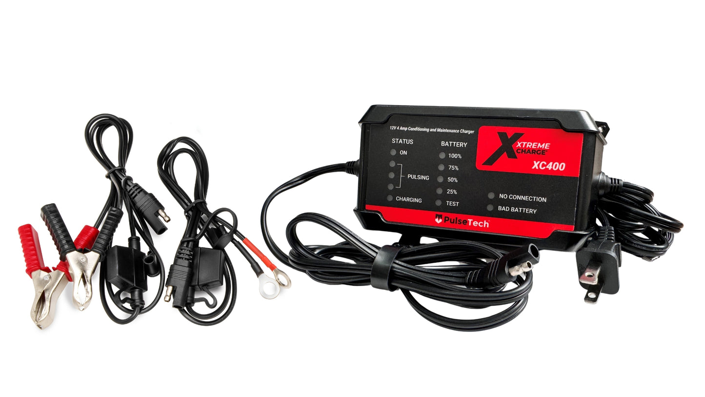 Xtreme Charge XC400 4-Amp All-Vehicle 12V Battery Charger & Maintainer