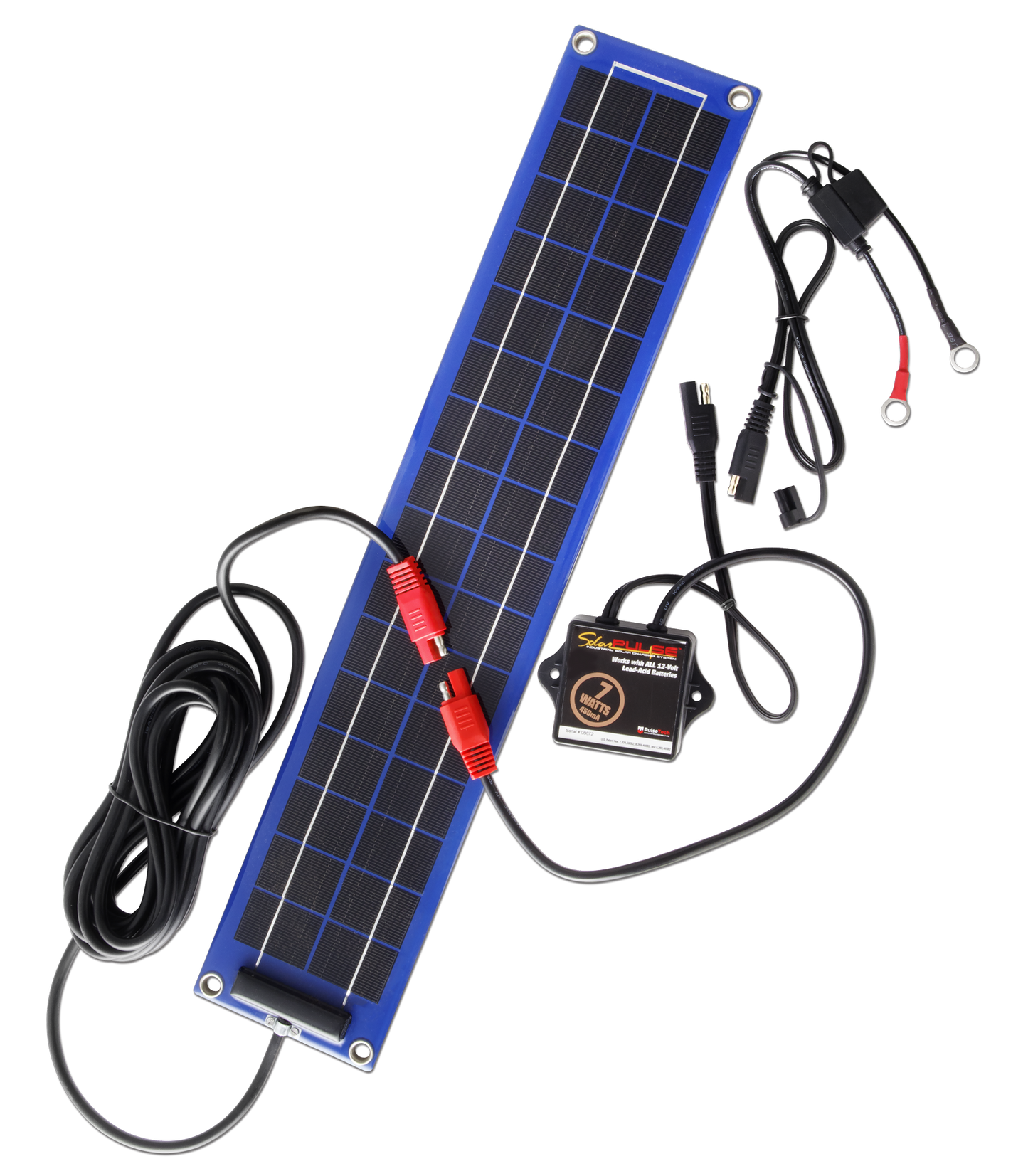 SolarPulse 12V 7-Watt Rail Mount Trailer Slim Panel Solar Charger Maintainer