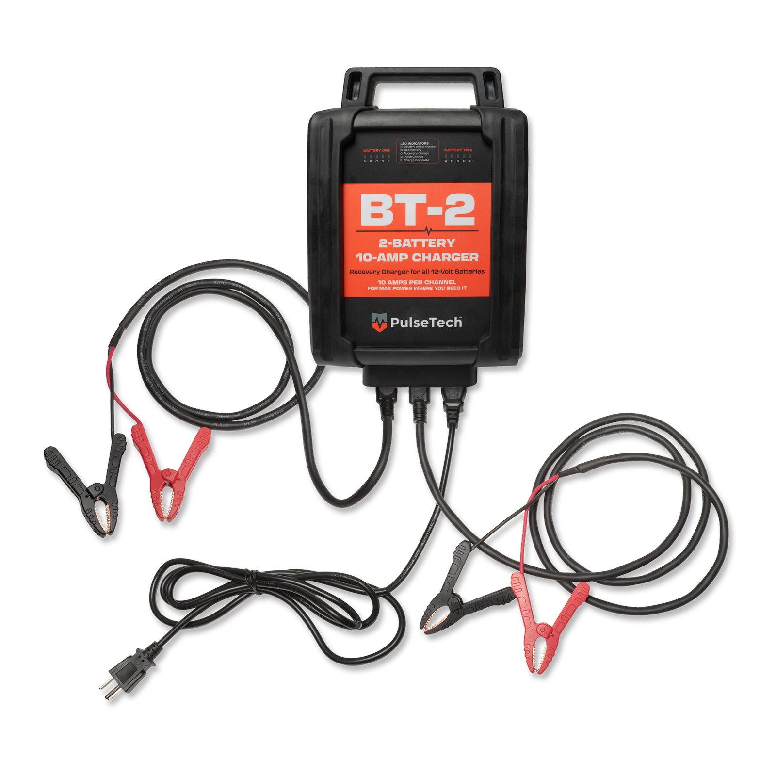 BT-2 2-Battery 10-Amp Charger for all 12-volt batteries