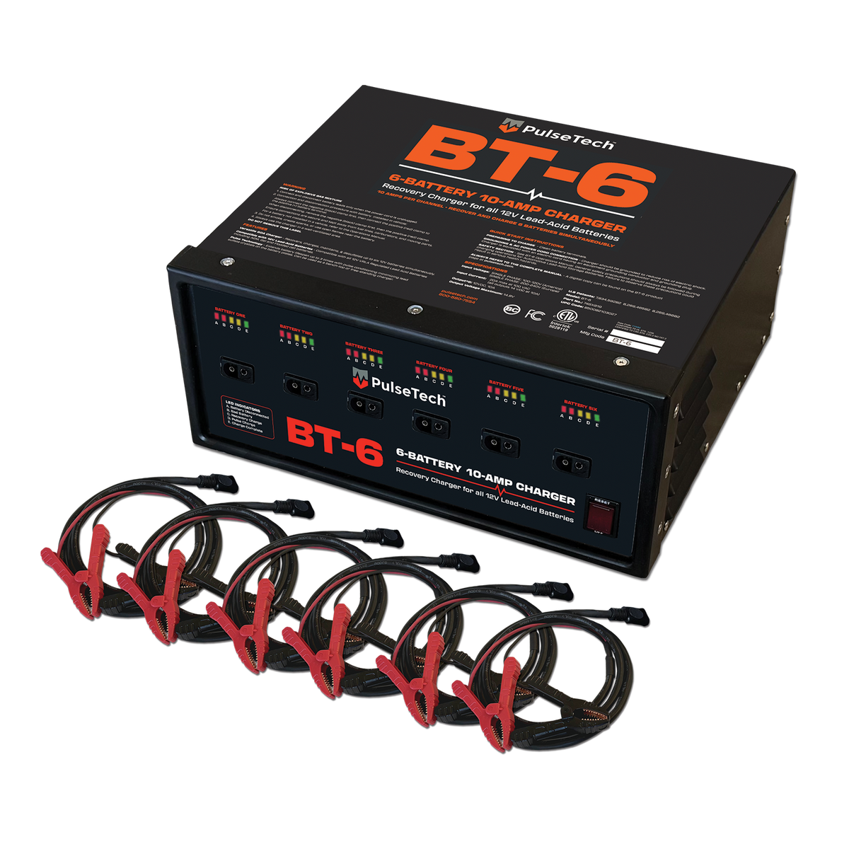 BT-6 6-Battery 10-Amp Recovery Charger