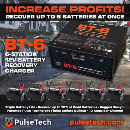 BT-6 6-Battery 10-Amp Recovery Charger