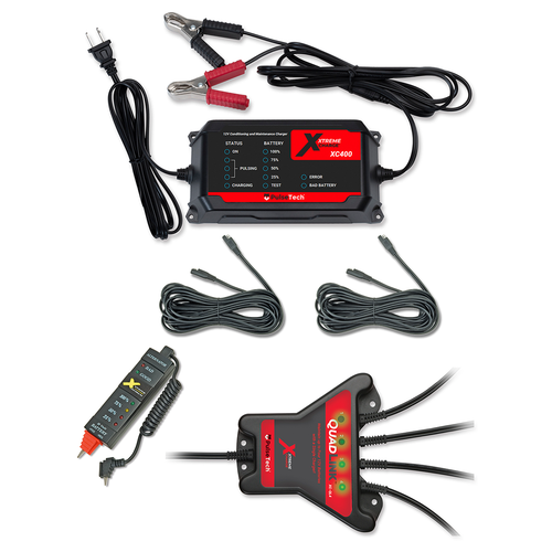 QuadLink 4-Channel Battery Charger Multiplier Kit