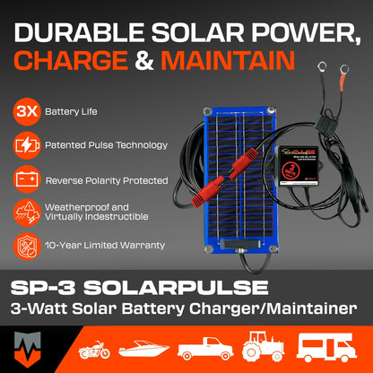 SP-3 SolarPulse™  Solar Battery Charger/Maintainer