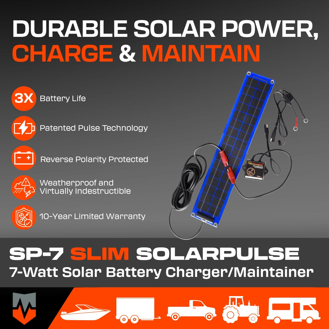 SP-7 Slim SolarPulse Solar Charger/Battery Maintainer