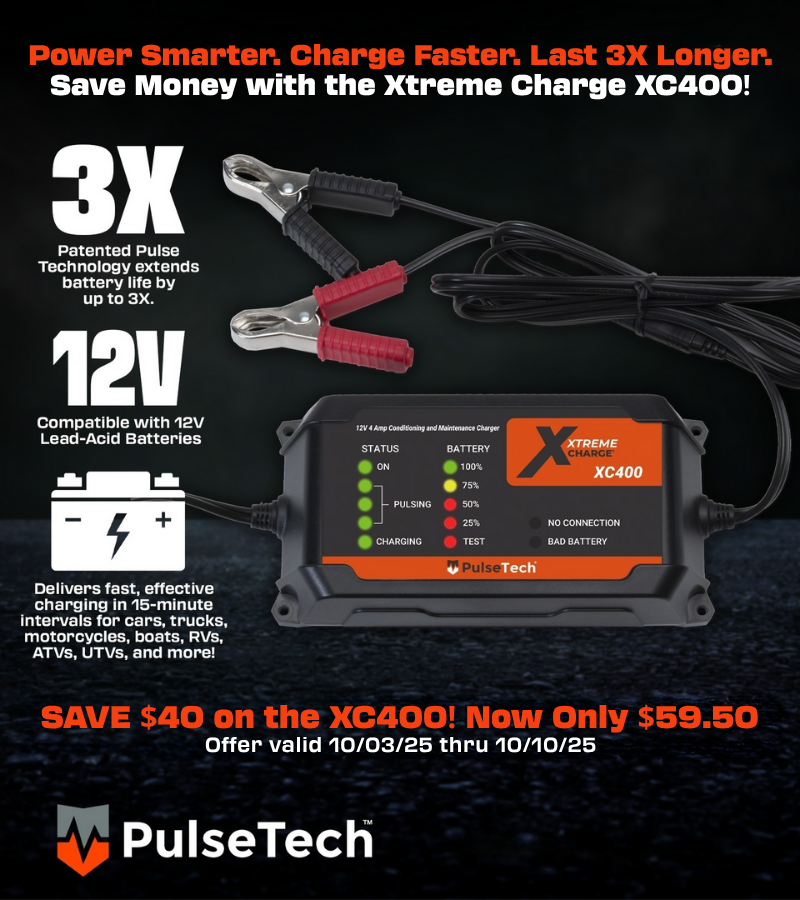 Xtreme Charge XC400 4-Amp All-Vehicle 12V Battery Charger & Maintainer