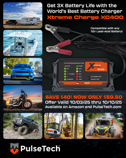 Xtreme Charge XC400 4-Amp All-Vehicle 12V Battery Charger & Maintainer